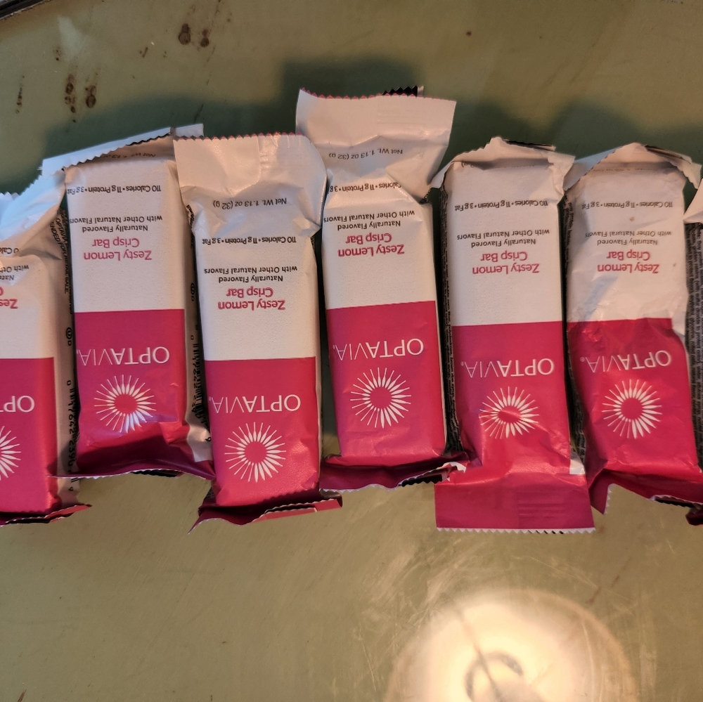 Optavia lemon crisp bars , total of 7, expired 3 days ago